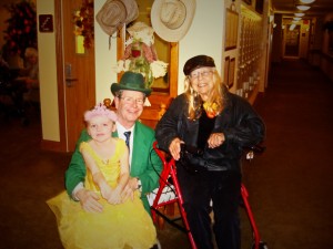 Rick Law and granddaughter Lucy with "Biker Chick" Kate