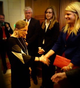 Pictured is Ms. Law meeting Justice Ginsberg in Washington D.C.